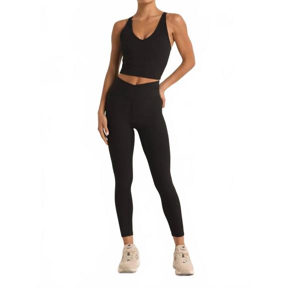NEW Z SUPPLY circuit cross over 7/8 legging in black - Picture 1 of 2